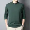Sudadera de Invierno para Hombre con Media Cremallera, Color Sólido, Felpa Cepillada de Doble Cara, Camiseta Versátil a la Moda, Camiseta Base Cálida de Cuello Medio-Alto