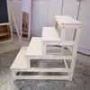 Escalera Taburete de Madera Maciza Taburete para Pies Escalera de Escalada Escalera de Dos Tres Peldaños Taburete de Sofá Taburete para Pies Taburete con Escalones de Doble Uso para el Hogar Taburete de Sofá Soporte para Flores