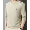 Moletom Pulôver Gola Redonda Masculino 2024 Primavera Novo Estilo para Homens Jovens e de Meia-Idade Tops Casuais Soltos de Manga Longa Camiseta Atacado