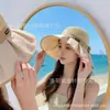 Chapéu de Pescador para Viagem com Proteção Solar, Chapéu com Proteção para o Rosto e Sombreiro, Chapéu de Sol de Verão com Proteção UV, Chapéu de Sol com Aba Larga e Laço