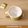 Tazón infantil de melamina lindo dibujo animado para el hogar tazón para comida de bebé con asa tazón pequeño y cuchara juego de vajilla para madre y bebé caja de regalo