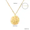 Collares de Doce Constelaciones Europeos y Americanos Transfronterizos Más Vendidos para Mujer, Cadena de Clip Redonda Irregular de Moda y Sencilla, Colgante, Joyería