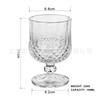 Estilo Europeu Internet Celebridade Vintage Esculpido Pés Curtos Vidro Copo de Vinho Tinto Mesa de Jantar Copo de Vinho Suco de Frutas Copo de Bebida Fria