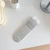 Calcetines de Apilamiento Estilo Miu Ballet Verano Finos Transpirables Absorbentes de Sudor Calcetines para Mujer Costura Doble Raya Vertical Calcetines Dopamina de Caña Media