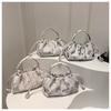 Bolso de Mano con Estampado de Mariposas Nuevo Otoño e Invierno 2024 Bolso de Hombro Plegado Moda Hermoso Diseño de Nicho Bolso para Mujer