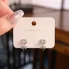 Pendientes de plata S925 con forma de lazo y perla francesa para mujer, ligeros, lujosos, con diseño de nicho distintivo, combinables con todo.