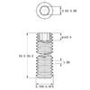 Tornillo de cabeza hexagonal de acero inoxidable 304 con extremo plano y cabeza plana DIN913, tornillo sin cabeza, M3-M10