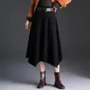 Saia Irregular Estilosa em Linha A para Mulheres, Outono 2026 Nova Cintura Alta Emagrecedora Comprimento Médio Elegante Bodycon Saia Evasê