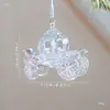 Decoración Navideña de Producto Nuevo Transfronteriza Copo de Nieve de Acrílico Transparente Campana Colgante de Ángel para Árbol de Navidad