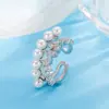 Presilhas de Orelha de Elfo Floco de Neve para Mulheres Sem Orelhas Furadas, Novo Estilo de Luxo, Design Elegante de Nicho Outono e Inverno, Ear Cuff de Pérola Imitação