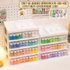 Caixa de armazenamento tipo gaveta para miçangas, dispensadores de mesa para líquidos, estante de armazenamento multicamadas, estante de armazenamento de ferramentas DIY para miçangas, canetas e pás