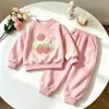 Conjunto Dulce de Moda Ins para Niñas 2026 Primavera y Otoño Sudadera y Pantalones Modernos Estilo Coreano Conjunto Elegante de Dos Piezas