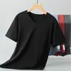 Camiseta de Manga Corta de Modal para Hombre 2026 Nuevo Verano Antibacteriana y Antiácaros Seda de Hielo Cuello en V Parte Superior con Sensación de Hielo Secado Rápido Mangas Medias