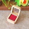 Caja de Anillo de Madera de Haya Maciza de 55 mm, Caja para Par de Anillos de Diamante, Caja de Regalo de Almacenamiento de Madera con Vidrio Acrílico, Caja para Pendientes, Joyería