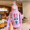 Taza Térmica Judy de Movilización Total para Niños, Taza Linda de Gran Capacidad para Estudiantes de Primaria, Taza con Popote de Doble Uso para la Escuela