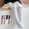 Calcetines para Niños Otoño Nuevos Rayados Múltiples Lazos Medias para Niñas Medianas y Grandes Niños Rayas Verticales Ropa Exterior Capa Base Pantalones
