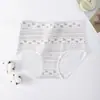 Ropa interior de algodón puro para mujer estilo Fair Isle de cintura alta 10A Antibacteriana 100% Algodón Entrepierna Extendida Bragas de cintura media para mujer