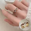 Anillos Modernos de Gato y Perro para Mujer Estilo Little Red Book Versátiles Apilables Elegantes Únicos Abiertos Anillos para Dedo Índice Modernos