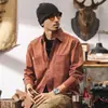 Camisa de trabajo rígida estilo retro americano para hombre, nuevo modelo otoño 2026, camisa de manga larga holgada y moderna para caza al aire libre para hombre
