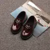 Zapatos Individuales Nuevos de Primavera y Otoño para Niños Estilo Princesa Negro Estilo Británico Zapatos Pequeños de Cuero Suela Suave Zapatos de Baile Zapatos para Actuaciones Estudiantiles Modernos