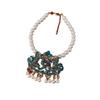 Collar de Cadena de Perlas para Gato Collar de Perro Ajustable Collar de Gato Collar de Collar Alemán Collar de Collar de Mariposa de Corona de Fénix Antigua para Gato Mascota