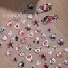 Cyansea Halloween Dibujos Animados Corazón Patrón Cruzado Pegatinas para Uñas DIY Simple y Elegante Pegatinas de Uñas con Adhesivo