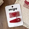 Pinza de Bebé de Tela a Cuadros Dulce Estilo Coreano para Niños Pinza Lateral de Moño Versátil Pinza para el Flequillo Accesorios para el Cabello