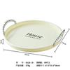 Plato Redondo Blanco Plateado para Hogar Sala de Estar 2024 Nuevo Plato Plato para Bocadillos Plato para Frutas Taza Taza de Té Plato de Almacenamiento