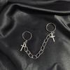 Anillo de Cadena de Dos Dedos Estilo Punk Bounty Didi Cruzado Japonés y Coreano Hip-Hop hippop Siaman Oscuro de Moda