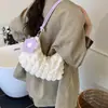 Bolsa Pequena Fashionável Estilo Coreano Cor Sólida Fresca e Simples com Alça de Ombro Amarrada para Mulheres 2026 Nova Bolsa Transversal para Mulheres
