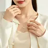 Collar Colgante de Paz de Jade Hotan Serie Diosas de las Doce Flores Plata de Ley S925 Colgante de Jade Incrustado Estilo Chino Nuevo Cadena para Clavícula