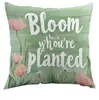 Funda de Almohada Cruzada Tk Amazon Más Vendida de Flores, Pájaros y Mariposas para Oficina y Dormitorio, Personalizable al por Mayor
