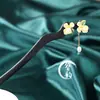 Grampos de Cabelo de Madeira Estilo Chinês, Série Múltipla High-End Ruyi Estilo Antigo Grampos de Cabelo Cheongsam, Grampos com Borla, Acessórios de Cabelo