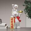 Gato de la Fortuna Regalo Grande de Pie Atrae Riqueza y Tesoro Adorno de Gato Sala de Estar Recepción Decoración Artesanal Regalo de Apertura de Nueva Tienda