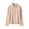 Camisa de Capas Empalmadas con Tira de Palillo 3A de 350g con Proteína de Cachemira y Terciopelo Alemán para Mujer, Camisa de Otoño e Invierno que Cubre el Cuerpo y te Hace Ver Más Delgada