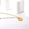 Amazon conjunto de pendientes y collar personalidad europea y americana diseño de nicho dorado Conjunto de joyería de ángel y amor Al por mayor