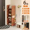 Puerta de Entrada Bolsa para Zapatos Estante de Almacenamiento Tablero Perforado Zapatero Multifuncional Apilable Pasillo Zapatero de Gran Capacidad