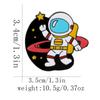 Broche de Astronauta Insignia de Metal Creativa Ins Pin Japonés Lindo Trendy Accesorios para Ropa Fija Accesorios para Bolsos