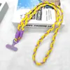 Novo Cordão para Celular Colorido Trançado Pendurador Transversal para Pescoço Corda de Cordão Anti-Perda para Celular Longa