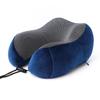 Almohada en forma de U Espuma viscoelástica Logotipo personalizado Almohada de viaje Almohada en forma de U Almohada creativa para el cuello Tela magnética Almohada para el cuello para la columna cervical Venta al por mayor