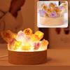 Luz Nocturna de Goteo de Pegamento de Racimo de Cristal Natural Luz de Ambiente de Amatista Dormitorio Mesita de Noche Luz Nocturna para Protección Ocular Adornos de Regalo Creativos