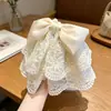 Pinza para el Cabello de Encaje de Lujo con Lazo Estilo Francés para Cola de Caballo, Pinza Tiburón Elegante y con Estilo