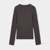 Camiseta Base de Cuello Redondo de Manga Larga de Lana Tencel Shijian para Mujer Otoño 2026 Nuevo Jersey Versátil de Punto Elástico Ajustado 11382
