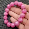Pulsera de jade pulsera de cuentas de jade flor de durazno pulsera de jade de roca de cuarzo rosa pulsera de pulsera de cuentas de jade