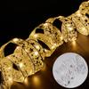 Luces de Cinta Navideña Luces de Cadena Decoraciones Navideñas Accesorios para Árbol de Navidad Colgante Decorativo Cinta de Doble Capa Bronceada