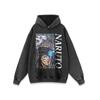 Sudadera con capucha de manga larga holgada para hombre y mujer, con estampado de dibujos animados antiguos, lavados a la moda, estilo nacional de American Street