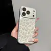 Funda para Teléfono con Lentejuelas Estampado Leopardo y Ventana Grande Adecuada para Apple 17Promax Moderna 15/14 Creativa 13 Sensación de Alta Gama 17