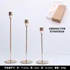 Portavelas de Hierro Forjado Nórdico Transfronterizo, Adorno Metálico de Lujo Ligero, Portavelas de Mesa Romántico para Boda, Decoración del Hogar para Cena a la Luz de Velas