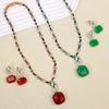 Moda Transfronteriza Estilo de Diseño Geométrico Conjunto Lujo Ligero Personalidad Versátil Artístico Literario Collar para Mujer Joyería para Mujeres