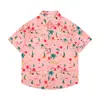 Camisas Florais para Comércio Exterior Transfronteiriço, Manga Curta, Unissex, Estilo Casal, Estilo Férias na Praia, Festival Songkran, Camisas Tailandesas, Jaquetas
